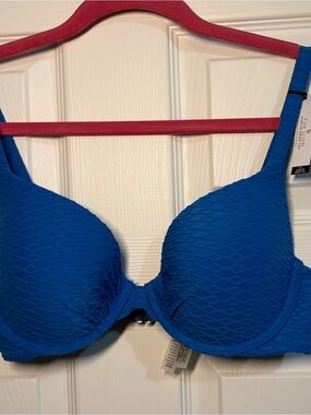 Victoria's Secret Royal Blue Textured Push-Up Bikini Top